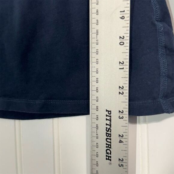 Abercrombie & Fitch Floral Tee M Y2K 2000s V Neck Graphic T-Shirt Navy Pink - Picture 3 of 8